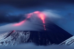 Kluchevskaya sopka volcano eruption